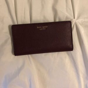Maroon Kate spade wallet